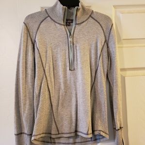 Eddie Bauer Gray Knit Half-Zip Pullover